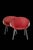 1960s Lusch "Balloon Chairs" cocktail chairs. A German mid-century classic. Red suede on white steel frames. Compact,...