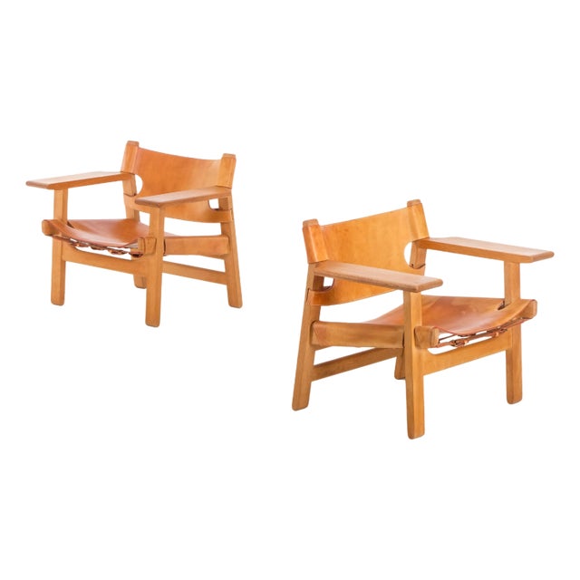 Set of Spanish Chairs attributed to Børge Mogensen, 1960s For Sale