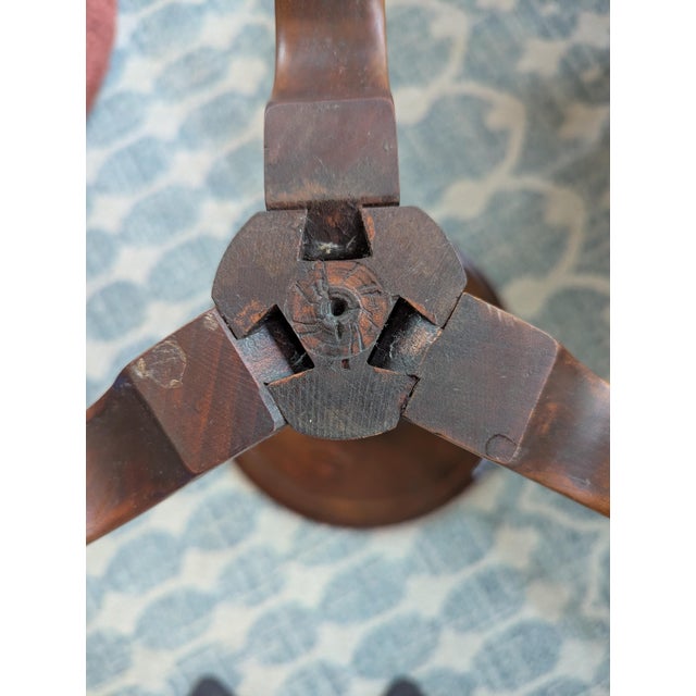 Late 20th Century The Bartley Collection Mahogany Side Table Tripod Base For Sale In Raleigh - Image 6 of 10
