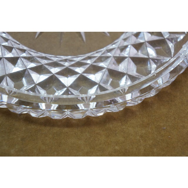 Vintage Modern Waterford Lismore Crystal Round Vanity Trinket Dish Coaster Starburst For Sale - Image 6 of 16