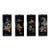 Vintage Chinese Black Lacquer and Inlaid Soapstone Wall Panels Set of Four For Sale