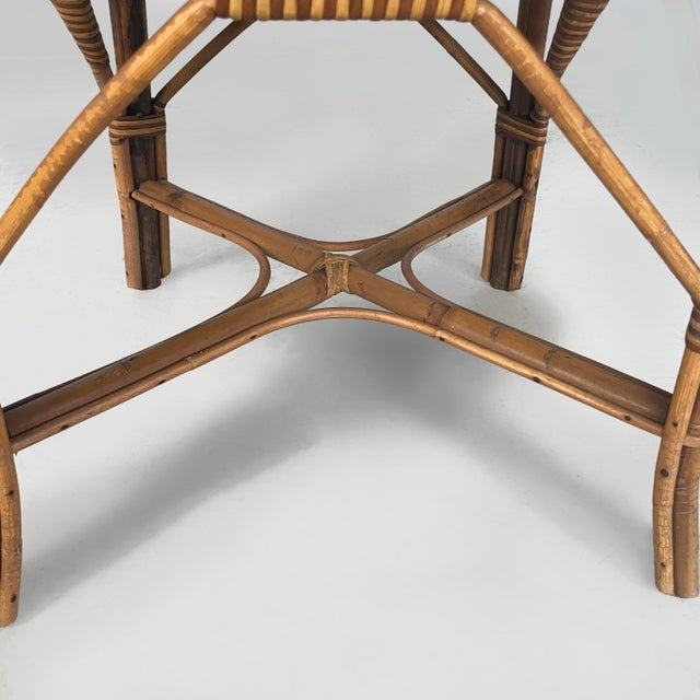 Vintage Italian Art Deco Chairs in Rattan, 1930s, Set of 4 For Sale - Image 18 of 18