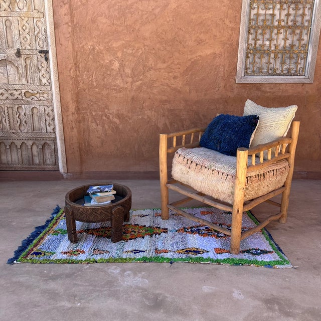 1980s Moroccan Colorful Vintage Rug - 2'9" X 5'6" Ft For Sale - Image 9 of 9