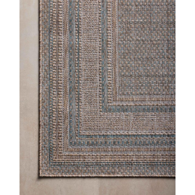 2020s Amber Lewis x Loloi Topanga Natural / Teal 2'-3" x 3'-9" Accent Rug For Sale - Image 5 of 6