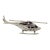 2.22-oz Vintage Italian Handmade Solid Sterling Silver 925 Army Helicopter Figurine, Made in Tuscany (Italy) For Sale