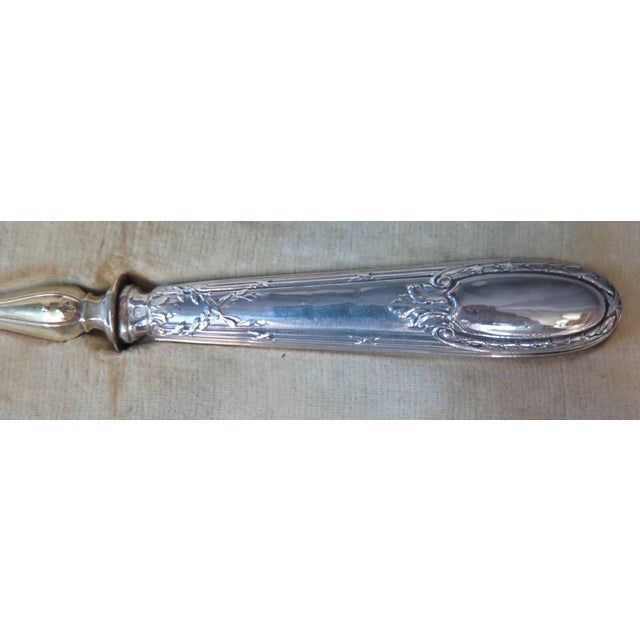Silver Antique Continental Silver w/ Gold Wash Dessert Set For Sale - Image 8 of 12