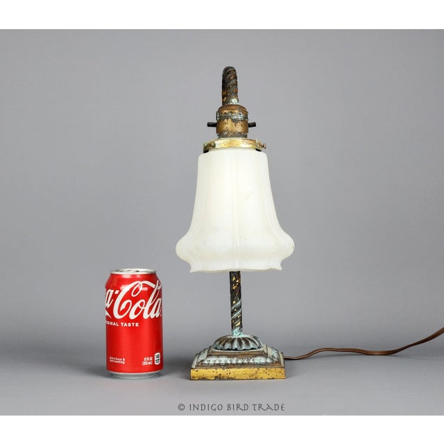 Metal 1900's French Art Nouveau Accent Lamp For Sale - Image 7 of 9