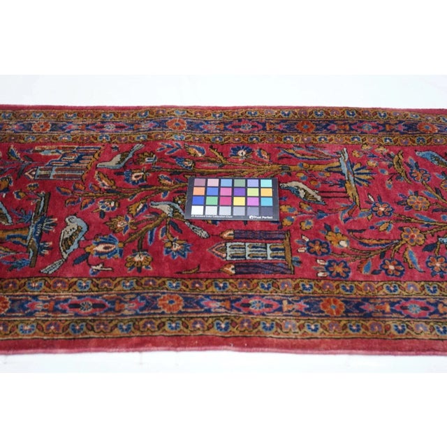 Antique Manchester Wool Kashan Runner 1'10'' X 9'11'' For Sale - Image 11 of 11