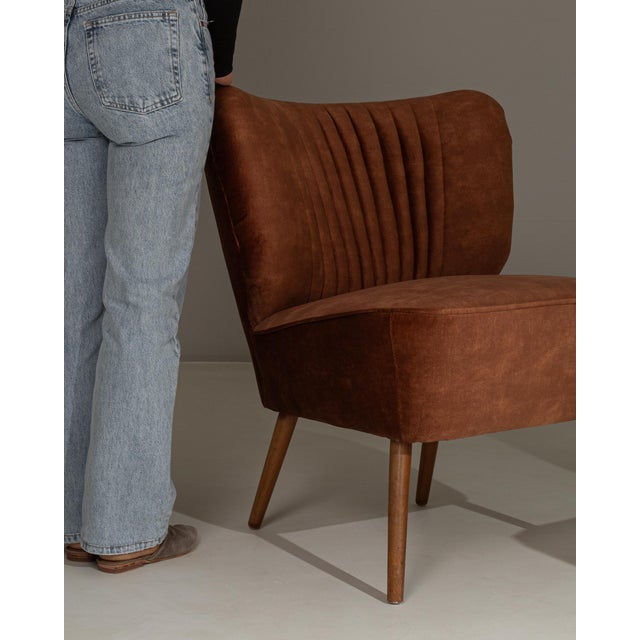 1940s 1940s Danish Upholstered Cocktail Chairs - A Pair For Sale - Image 5 of 18