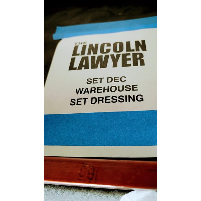 Wood Vintage Office Mahogany Chair Slotted Cut Used in Lincoln Lawyer Set For Sale - Image 7 of 8