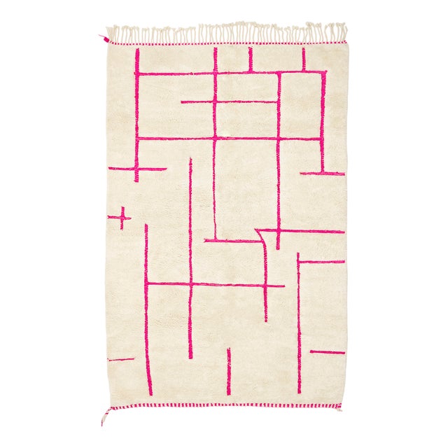 Hand-Knotted Wool Rug by Azele Studio For Sale