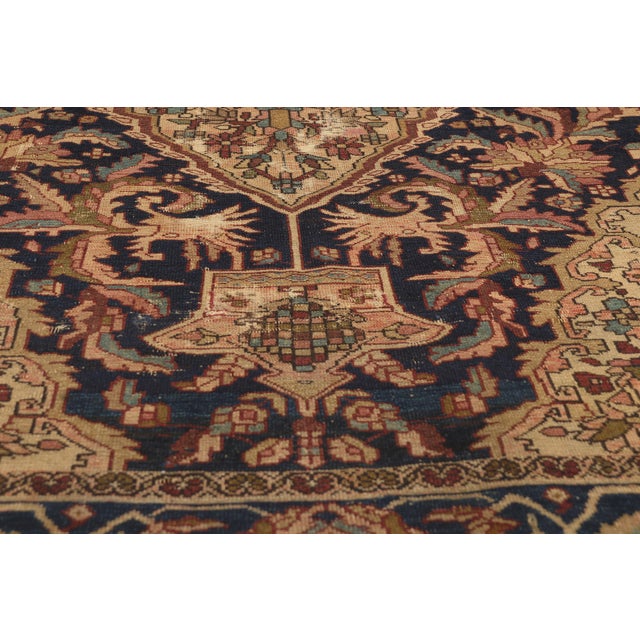 Late 19th Century Late 19th Century Persian Farahan Rug, 04'06 X 06'04 For Sale - Image 5 of 10