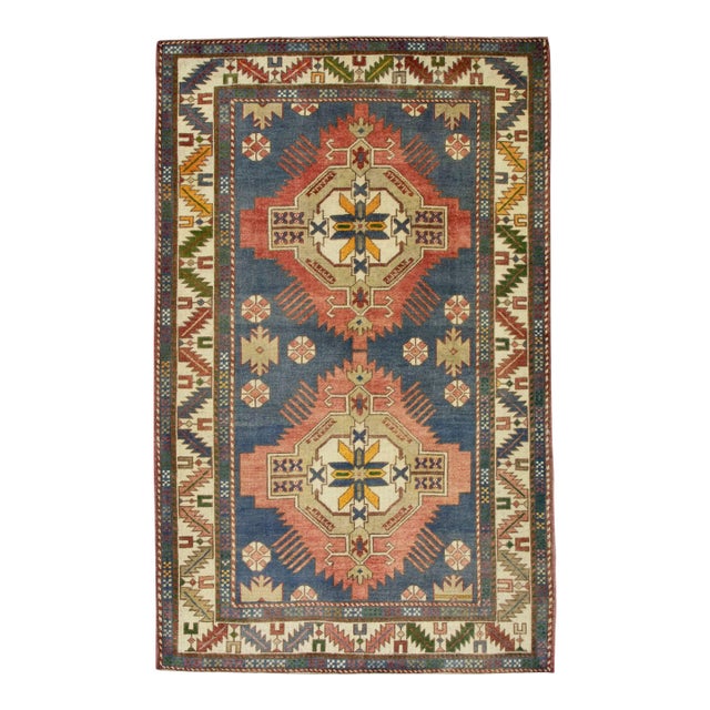 Vintage Turkish Rug 4' x 6'5" For Sale