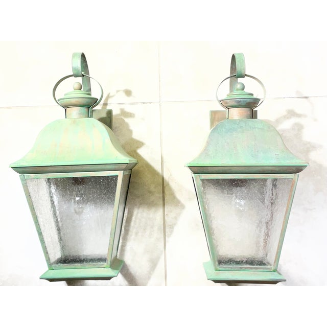 Pair of Vintage Solid Brass Lanterns - Timeless Elegance for Your Home For Sale - Image 11 of 18