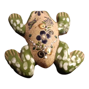 1970s Unglazed Tonala Mexican Folk Art Pottery Frog Figurine