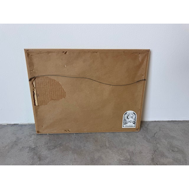 Vintage Florence Zevich Folk Art African Coastal Scene Oil on Board Painting, Signed and Framed For Sale - Image 11 of 11