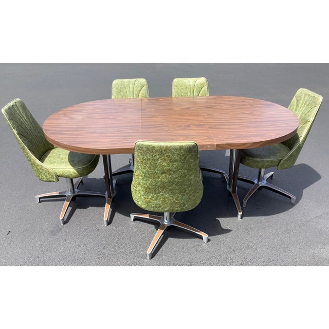 1960s Chromecraft Mid Century Dining Kitchen Table and Chairs Set of