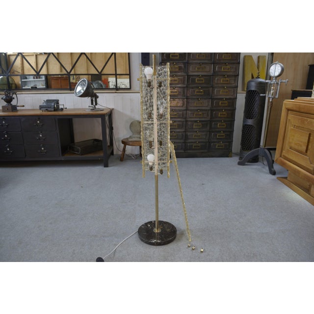Mid-Century Modern Floor Lamp in Resin and Marble by Pierre Disderot for Dallux, 1960s For Sale - Image 3 of 14