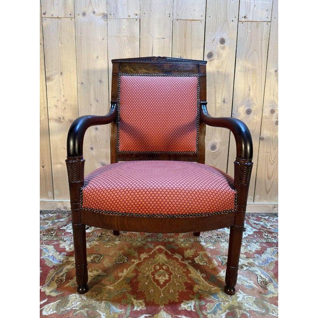 Empire Lounge Chair in Mahogany For Sale - Image 4 of 8