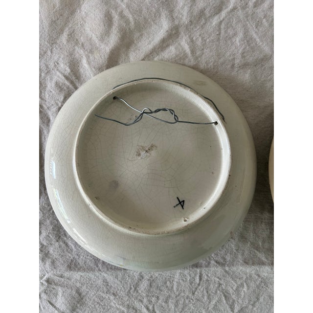 19th Century French Ceramic Barbotine Wall Platter - a Pair For Sale - Image 4 of 9
