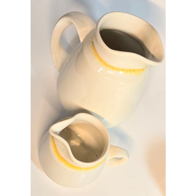 Ceramic Country Cottage Pitchers- Set of Two For Sale - Image 7 of 11