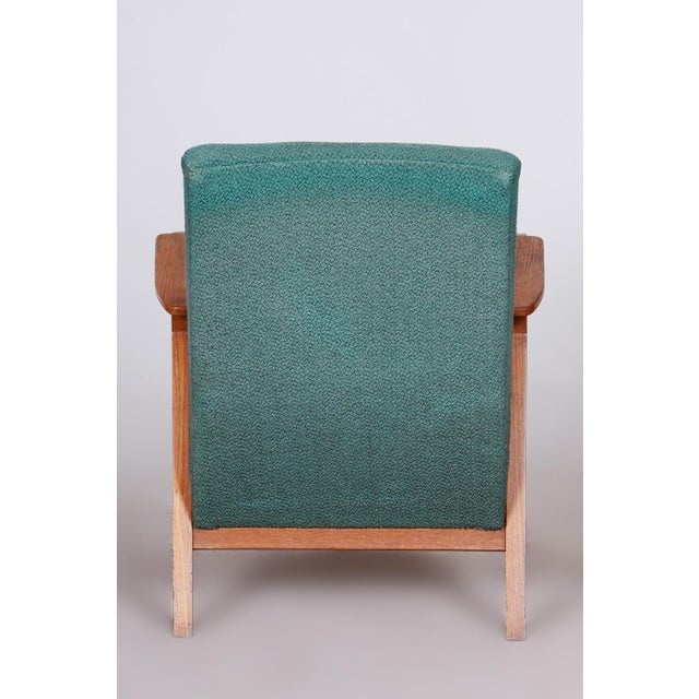 Wood Art Deco Armchair in Beech, 1940s For Sale - Image 7 of 9