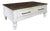 Avalon Rustic Farmhouse 4 Drawer Coffee Table - White For Sale
