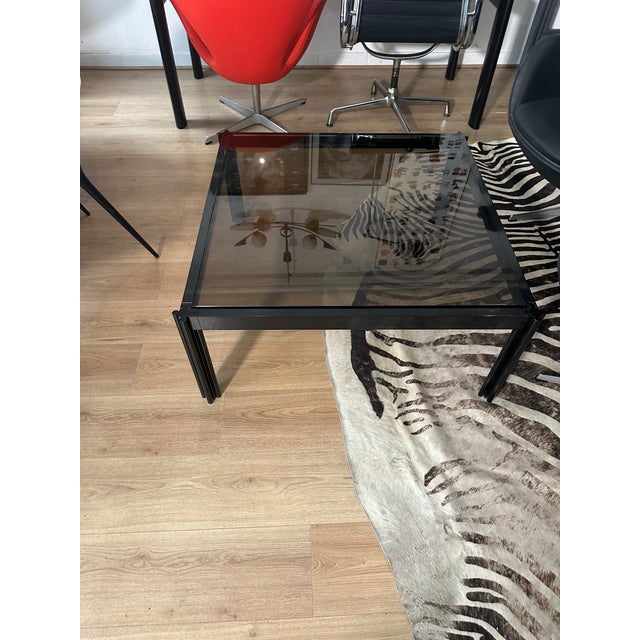 1970s Glass and Metal Coffee Table by George Ciancimino for Mobilier International, 1975 For Sale - Image 5 of 13