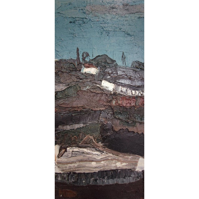 Robert Mychre, Composition, 1963, Oil on Canvas, Framed For Sale - Image 4 of 10