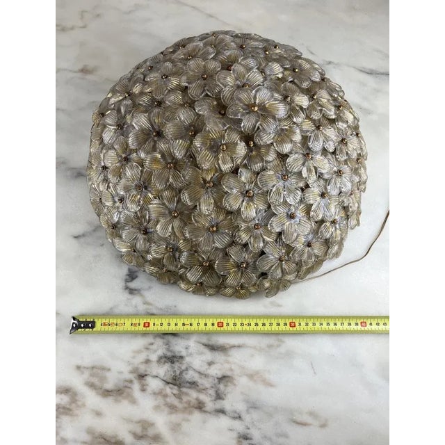 Italian Murano Glass Ceiling Lamp by Archimede Seguso, 1960s For Sale - Image 9 of 11