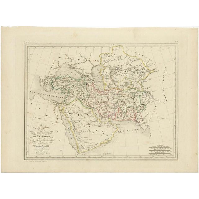 Antique Map of Turkey in Asia, Afghanistan and Arabia by Malte Brun, 1830 For Sale - Image 3 of 12