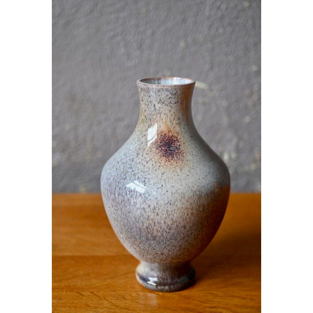 This pretty stoneware vase comes from Poterie Ernenwein in Marmoutier. Renowned for their production of colorful shaped...