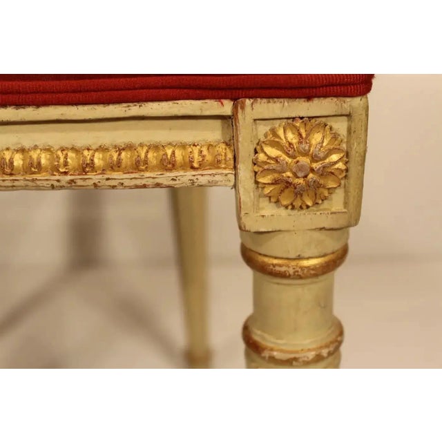 Cream Set of Four Gustavian Chairs, Sweden End of 18th Century For Sale - Image 8 of 9