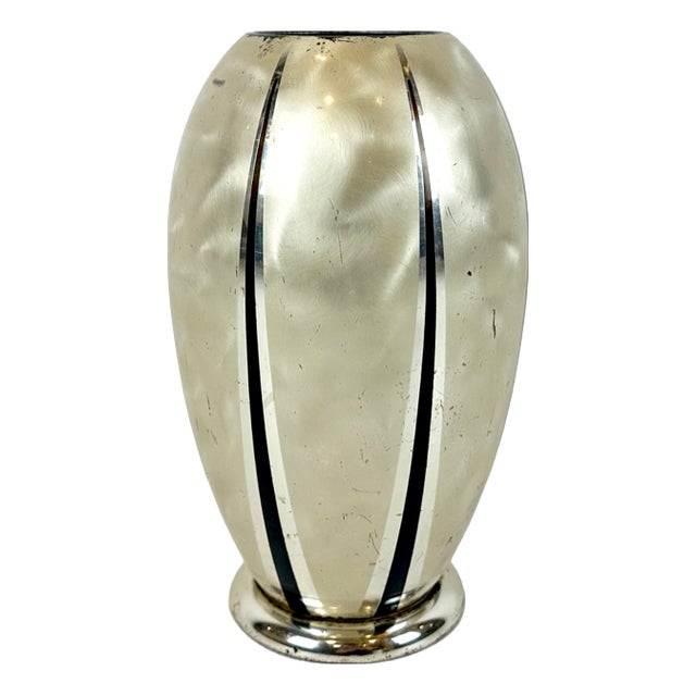 Art Deco Silver-Plated Ikora Vase from WMF, 1950s For Sale