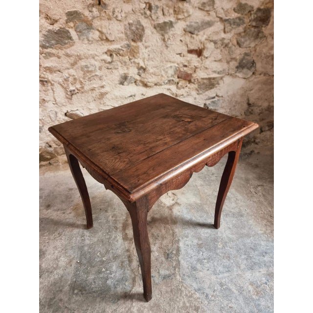 18th Century Provincial Louis XV Oak Side Table For Sale - Image 6 of 14
