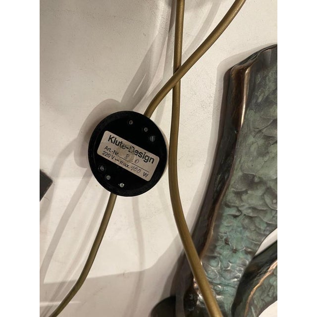 Bronze Floor Lamp attributed to Lothar Klute, 1996 For Sale - Image 9 of 10