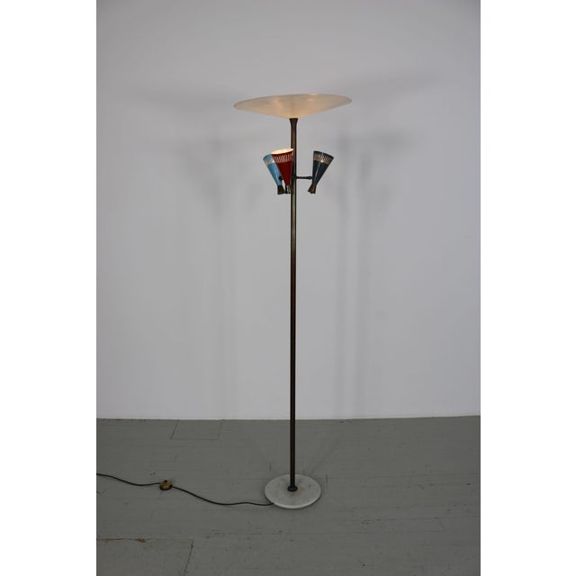Italian Floor Lamp with Lacquered Aluminum, 1950s For Sale - Image 18 of 18