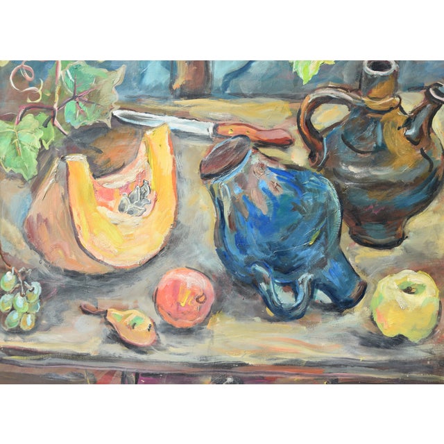 Friedrich Kunitzer, Autumn Still Life, 1970s, Oil Painting on Canvas, Framed For Sale - Image 6 of 13