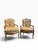 French Provincial Pair of “His & Hers” French Provincial Bergère Chairs, 1960s For Sale - Image 3 of 15
