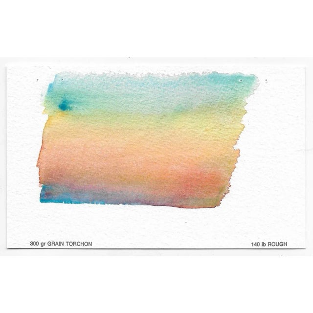 1991 abstract painting on heavy stiff paper by Northern Virginia by DC area artist Mark Dorman. Signed on the back and...