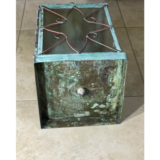 Stunning Vintage Copper Hanging Lantern For Sale - Image 11 of 12