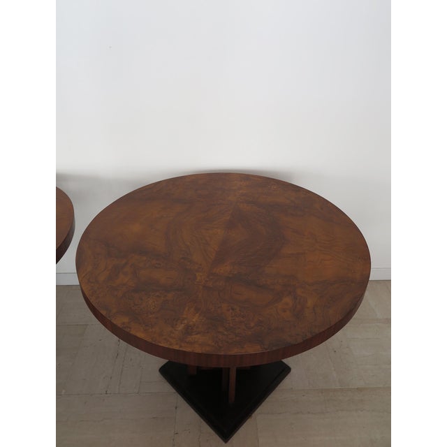 Wood Gueridon Tables with Sculptural Base, Italy, 1930s, Set of 2 For Sale - Image 7 of 18