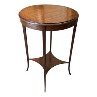 Early 20th Century Edwardian Marquetry Occasional Table For Sale