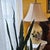 American Vintage American Hand-Painted Ceramic Chrysanthemum Table Lamp With Floral Motif, Cream Glazed Porcelain, 28"h For Sale - Image 3 of 18