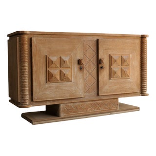 Vintage Sideboard in Limed Oak, 1940s For Sale
