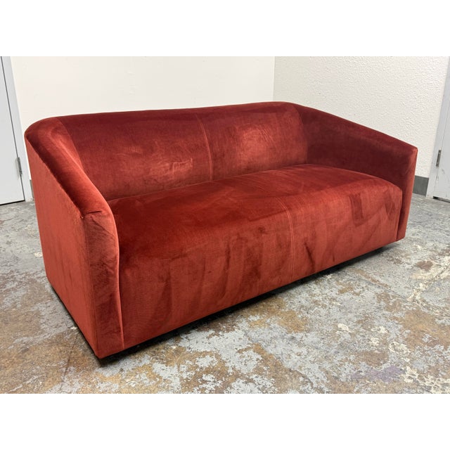 Contemporary Room & Board Ada Velvet Sofa For Sale - Image 3 of 12