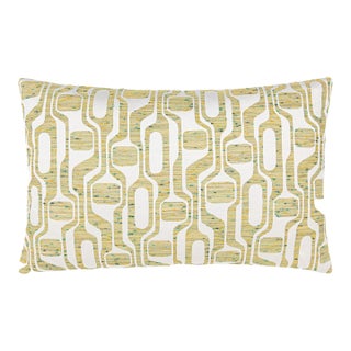 The House Of Scalamandré Telly Lumbar Pillow In Keylime For Sale