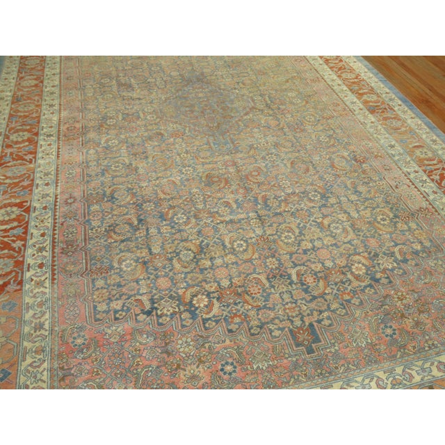 Early 20th Century Early 20th Century Zabihi Collection Oversize Persian Bibikabad Rug - 10'8" x 16'7" For Sale - Image 5 of 10