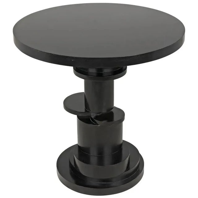 Noir NOIR Hugo Side Table, Hand Rubbed Black For Sale - Image 4 of 5
