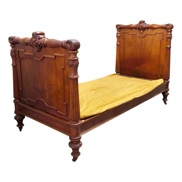 Antique French Empire Style Bed, 1800s For Sale